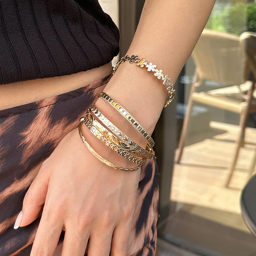 Bangle Bracelet Set – 6 Pieces