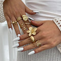 Gold Ring Set – 8 Pieces