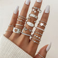 Silver Ring Collection – 21 Pieces