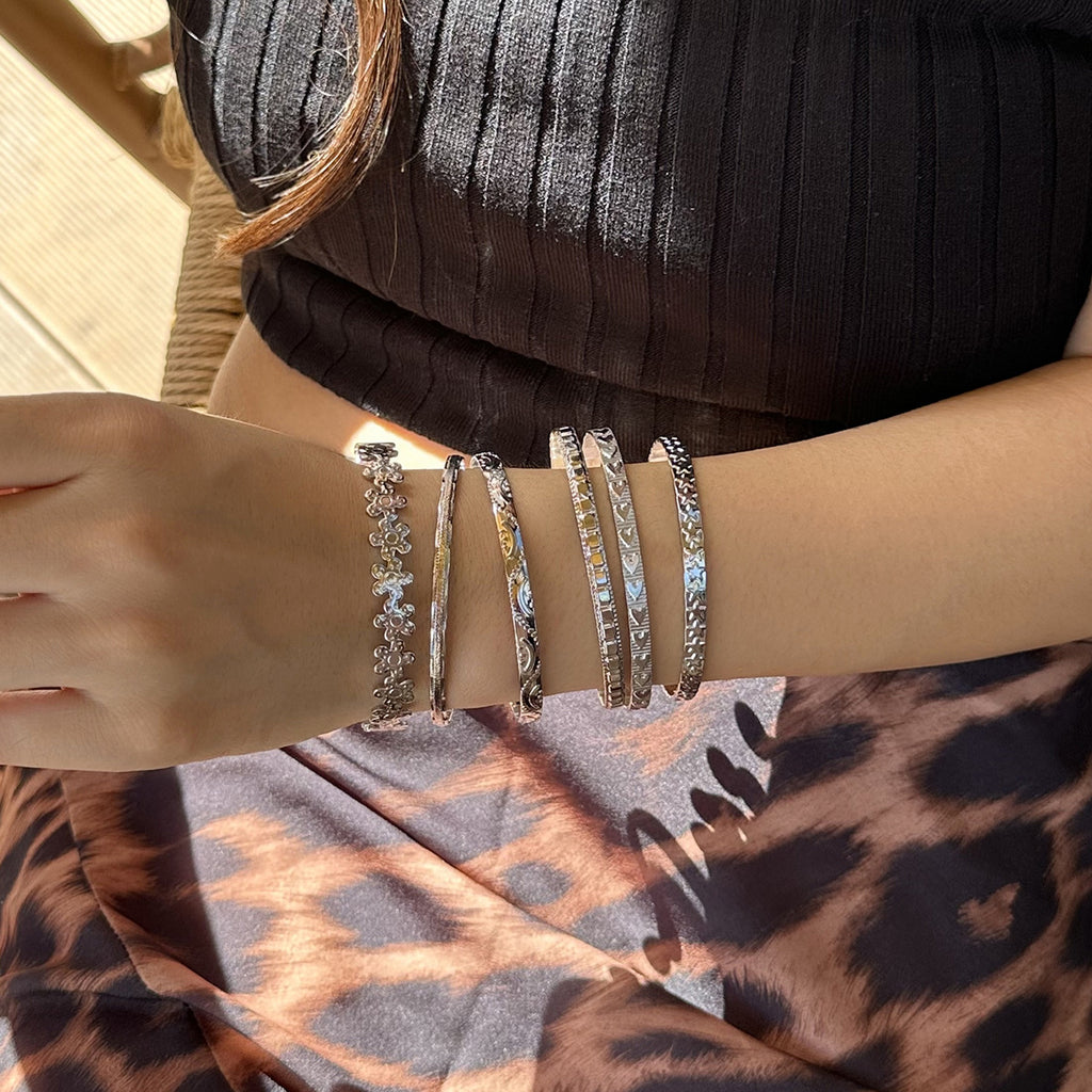 Bangle Bracelet Set – 6 Pieces