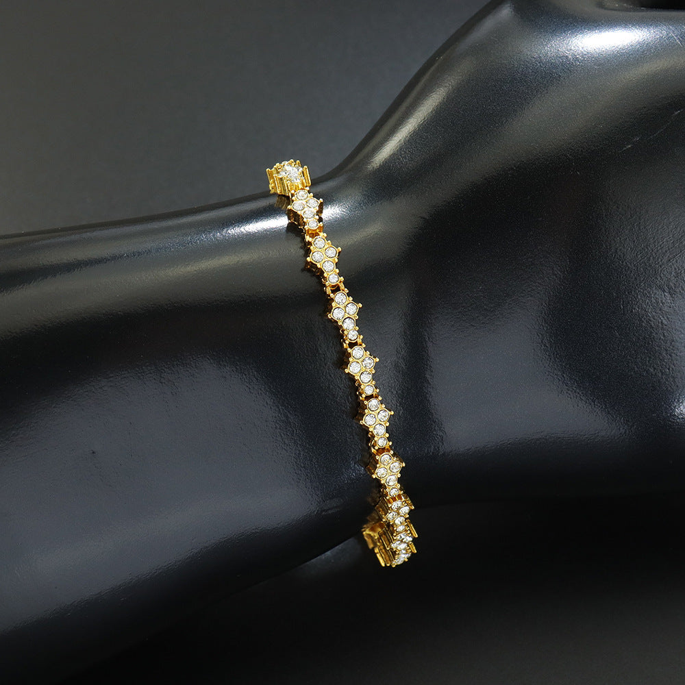 Crystal Tennis Bracelet – Gold & Silver