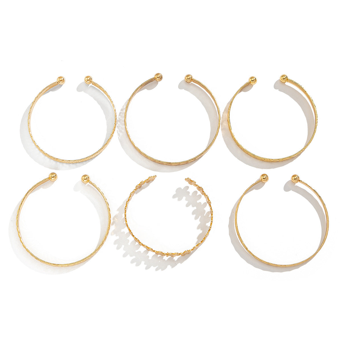 Bangle Bracelet Set – 6 Pieces