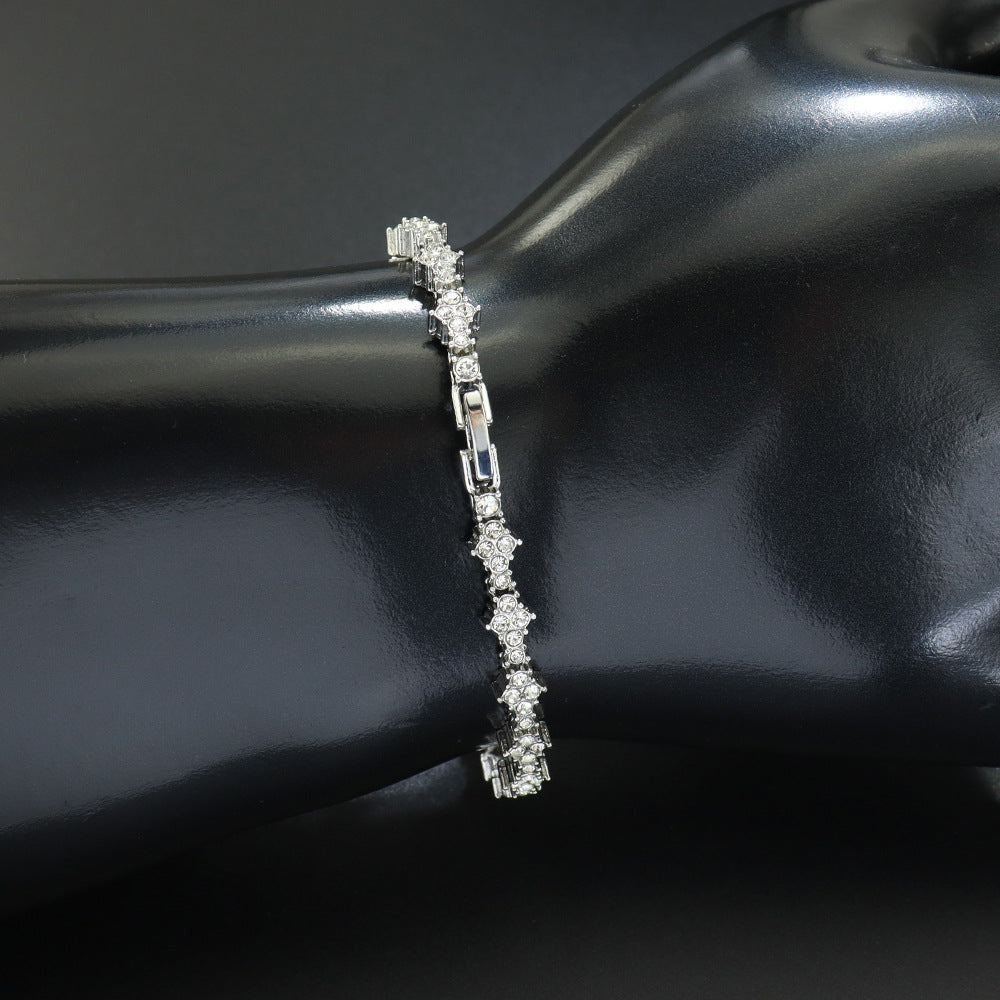Crystal Tennis Bracelet – Gold & Silver