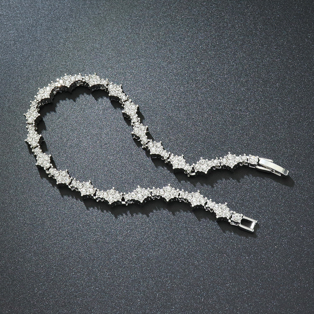 Crystal Tennis Bracelet – Gold & Silver