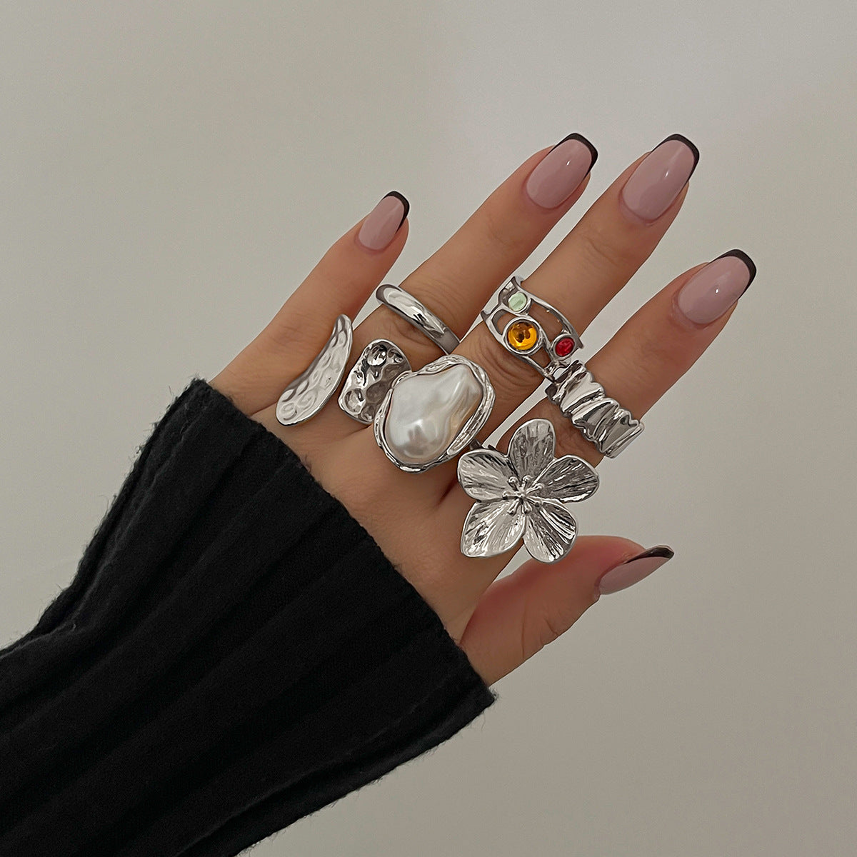 Statement Ring Set – 6 Pieces