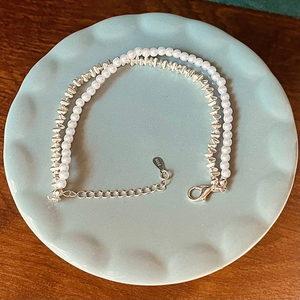 Silver & Pearl Accent Bracelet