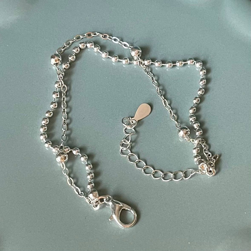 Double Layer Silver Bead Bracelet