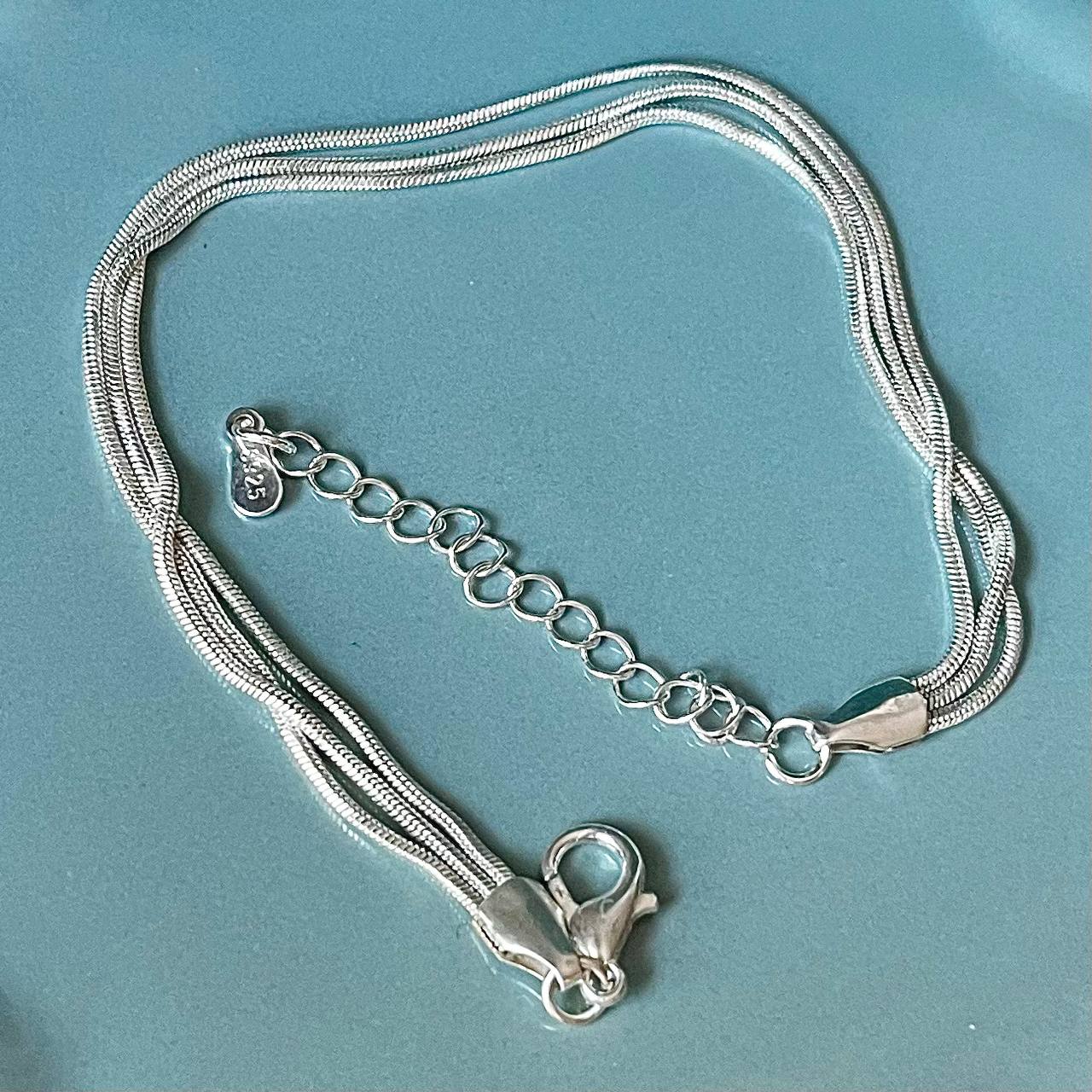 Triple Layer Silver Bracelet
