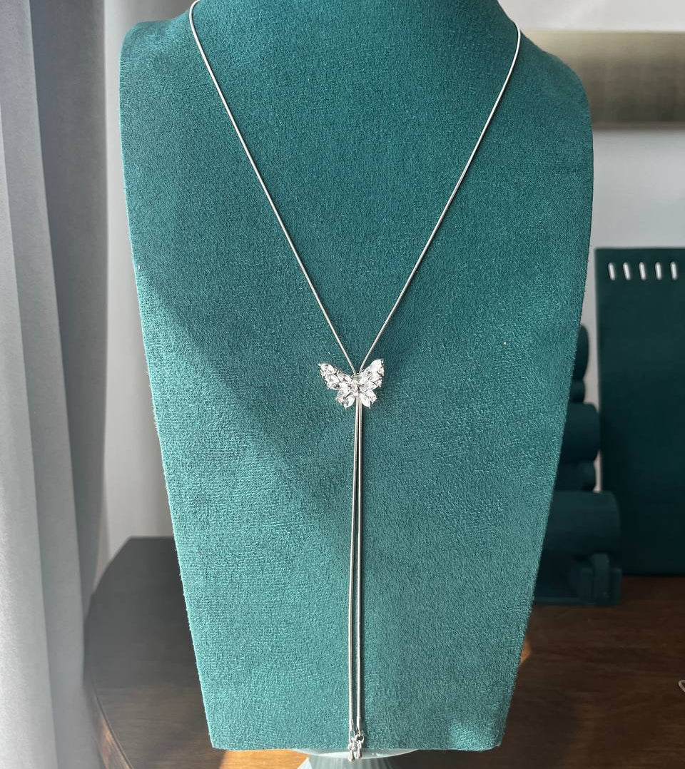 Adjustable Sparkling Butterfly Necklace