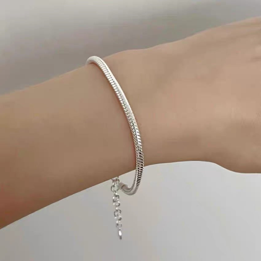 Classic Silver Snake Chain Bracelet