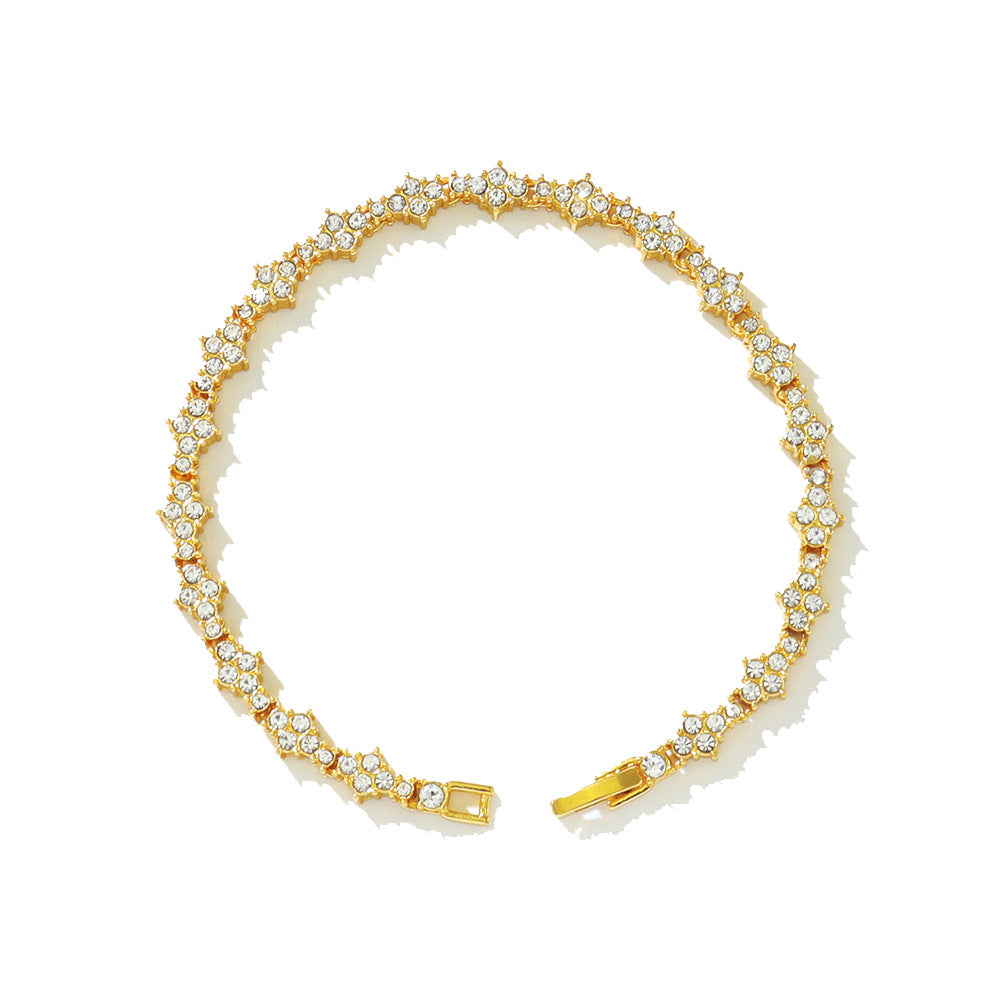 Crystal Tennis Bracelet – Gold & Silver
