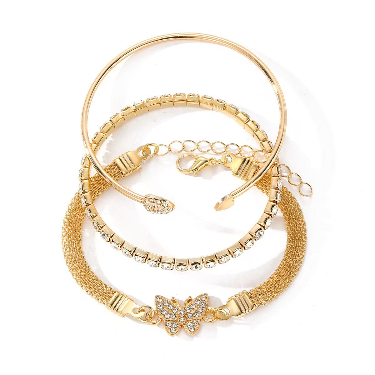 Bracelet Set – 3 Pieces (Gold & Silver Options)