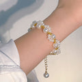 Elegant Pearl Cluster Bracelet