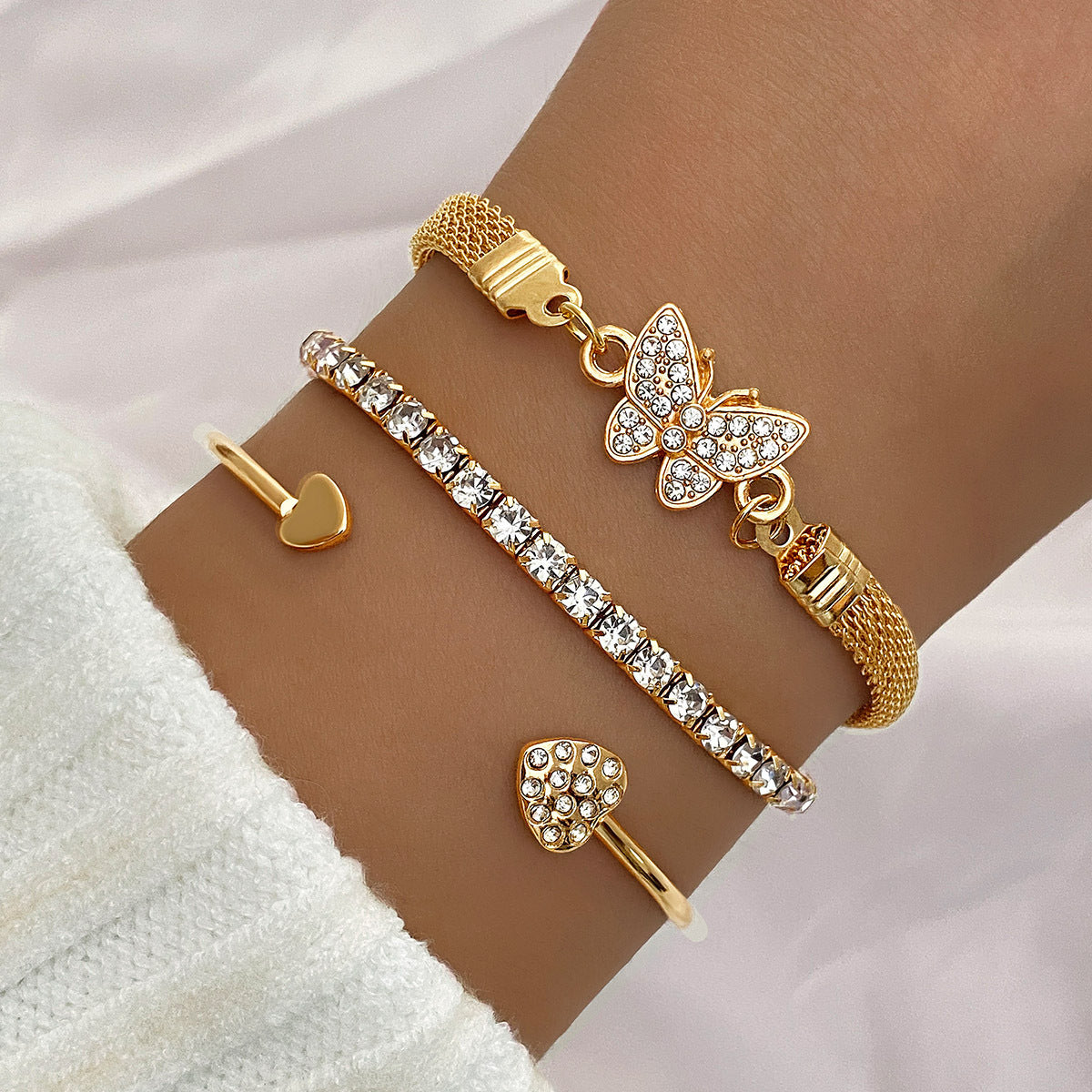 Bracelet Set – 3 Pieces (Gold & Silver Options)