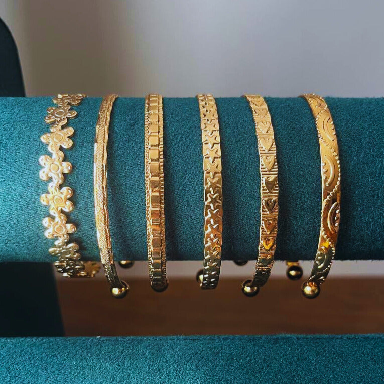 Bangle Bracelet Set – 6 Pieces